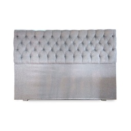 [14686016] RESPALDO P/SOMMIER MADERO CAPITONE COMUN DUE PLATA CHIENILLE 1,80 MTS