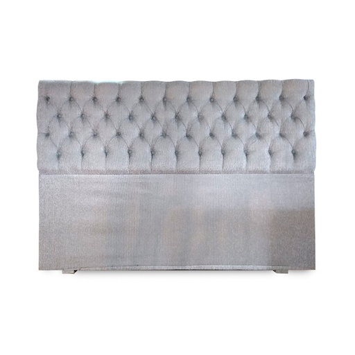 [14686016] RESPALDO P/SOMMIER MADERO CAPITONE COMUN DUE PLATA CHIENILLE 1,80 MTS