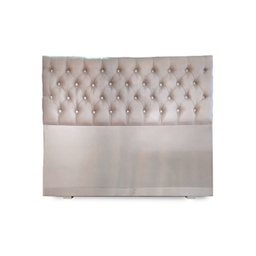 [14686029] RESPALDO P/SOMMIER MADERO CAPITONE COMUN SMART BEIGE PANA 1,50 MTS
