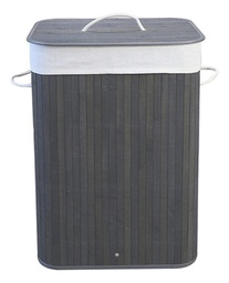 [33511134] CESTO PLEGABLE BAMBU VONNE ORG116 RECTANGULAR GRIS