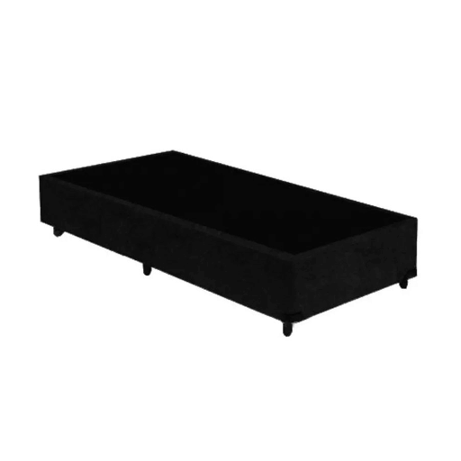 [13140013] SOMMIER MADERO 0.80X1.90MTS ECO CUERO NEGRO