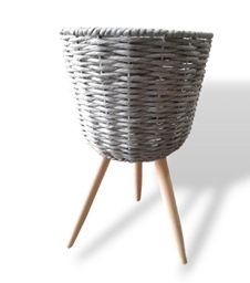 [11076019] CANASTO MACETERO MEDIANO GRIS