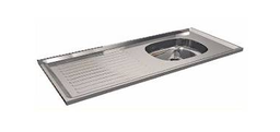 [14522007] MESADA ORLANDI  A. INOXIDABLE 1.60 DER/IZQU SIN RESPALDO COD 35