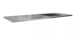 [14522014] MESADA ORLANDI A. INOXIDABLE 1.40 DER/IZQU SIN RESPALDO COD 37