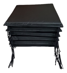 [13035013] ALMOHADON SILLA ECO CUERO X6 NEGRO