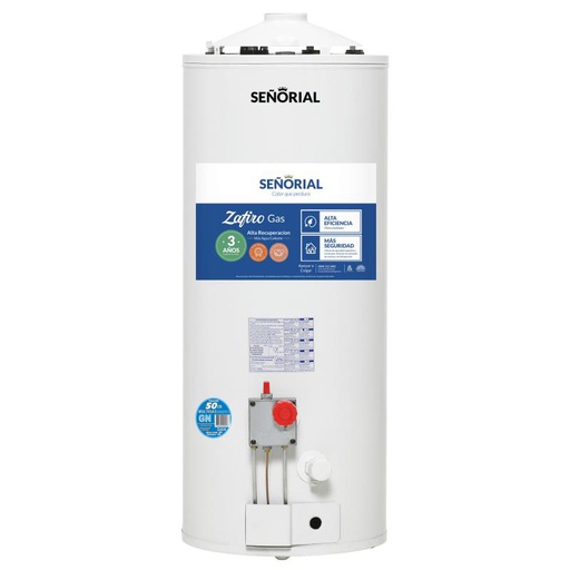 [58827066] TERMOTANQUE MULTIGAS SEÑORIAL TSZP-50 ZAFIRO 50LTS BLANCO