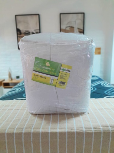 [12141071] ACOLCHADO LEMON PIE COTTON KING LISO BLANCO