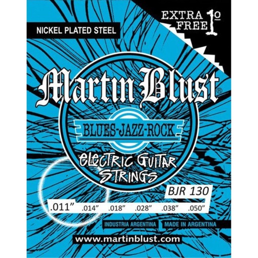 [71331006] CUERDAS GUITARRA ELECTRICA MARTIN  BLUDT BJR130