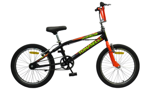 [23541307] BICICLETA TOMASELLI FREESTYLE XT3 ROD 20 NARANJA NEGRO AMARILLO