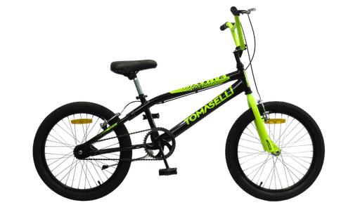 [23541309] BICICLETA TOMASELLI FANATICS C20FAN ROD 20 NEGRO AMARILLO