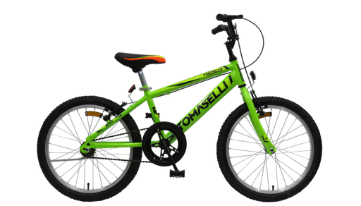 [23541313] BICICLETA TOMASELLI RIDER  TT20V ROD 20 VERDE AMARILLO NEGRO