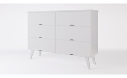 [14142022] COMODA INMACOL ESCANDINAVA 127-5 6 CAJONES BLANCA