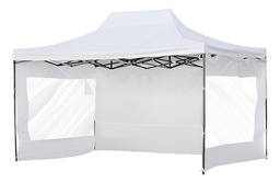 [21111063] GAZEBO LAURY ART. 18716 PLEGABLE 3x4,5 MT. CAÑO ACERO OXFORD BLANCO