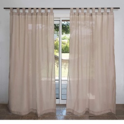 [12142056] CORTINAS FANTASIA TROPICAL LISA SIN BOTON C/PRESILLAS BEIGE 228222