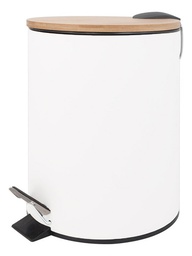 [17481002] CESTO VONNE CCRI 5LBB ACERO BLANCO TAPA BAMBU 5L