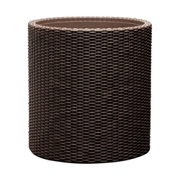 [16512165] MACETA CILINDRICA KETER MARRON 28CM