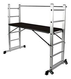 [03016046] ESCALERA ANDAMIO REFORZADA CON RUEDAS KUSHIRO EAAR