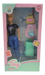 [34448140] MUÑECA TINY VIAJERA 53468 REMERA NEGRA