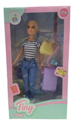 [34448142] MUÑECA TINY VIAJERA 53468 REMERA RAYADA