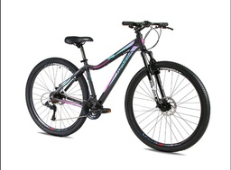 [23541275] BICICLETA TOP MEGA FLAMINGO R29 21VEL NEGRO CELESTE XS 1006253