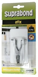 [03076051] GANCHO METALICO AUTOADHESIVO MULTIUSO BLANCO AFX PGM 1