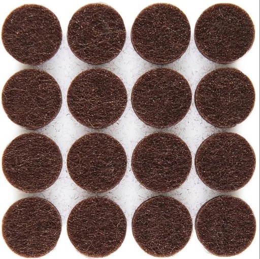 [03076074] FIELTRO CIRCULAR 30 MM X 18 UNIDADES MARRON TPC F 30 M