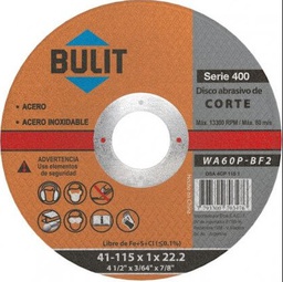 [03076095] DISCO ABRASIVO DE CORTE SERIE 400 115X1,6X22.2 DSA 4CP