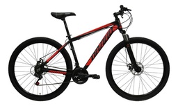 [23541291] BICICLETA OXEA DRAKO STRONG R29 TALLE L 21VEL NEGRO GRIS ROJO