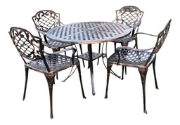 [04431049] JUEGO DE JARDIN CHATEAUX X 4 SILLAS COBRE