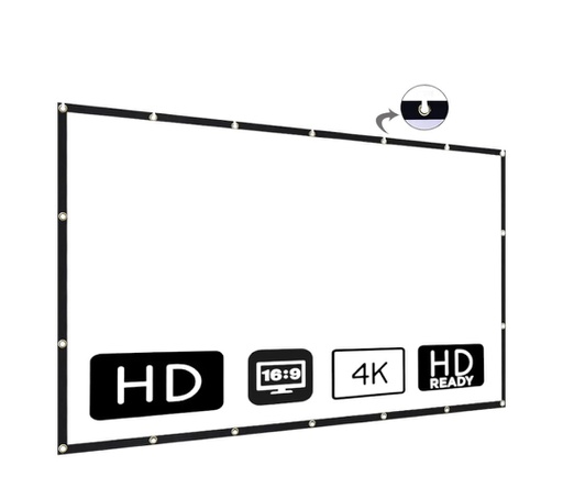 [61745132] PANTALLA PROYECTOR GADNIC 120" PORTATIL