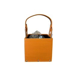 [11239178] CANASTA MATERA ECO CUERO NARANJA
