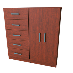 [14123066] CHIFONIER ORLANDI 1.20 6 CAJ 2 PTAS MOGNO