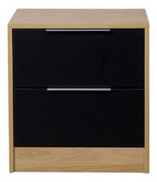 [14521045] MESA DE LUZ RICCHEZZE MURANO 2CAJ HICKORY/NEGRO 35227796