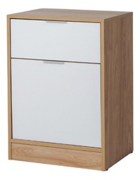 [14521020] MESA DE LUZ RICCHEZZE MURANO 1C 1P HICKORY/BLANCO 35208389