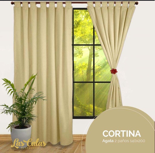 [12142028] CORTINA LAS CALAS AGATA BEIGE