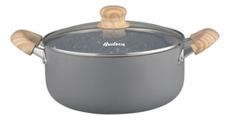 [11644052] CACEROLA HUDSON GRA05 DE ALUMINIO C/ANTIADHERENTE GRANITO 20CM