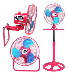 [54937025] VENTILADOR MULTIFUNCION STAR TRAK STP31-10R 3 EN 1 ROSA 10&quot;