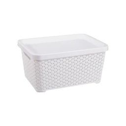[11076050] CESTO RATAN DEL PLASTIC COD.1953 RECTANGULAR C/TAPA
