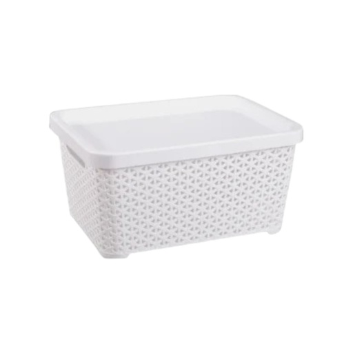 [11076050] CESTO RATAN DEL PLASTIC COD.1953 RECTANGULAR C/TAPA