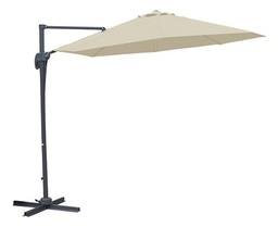 [16805028] SOMBRILLA LAURY GB1884 LATERAL 3 MT CAÑO ALUMINIO POLIÉSTER BEIGE C/BASE HIERRO  16052