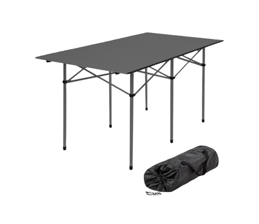 [21521012] MESA ALUMINIO PONTEC DS618-AL ENROLLABLE DOBLE NEGRO 1.40