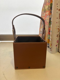 [11239238] CANASTA MATERA ECO CUERO MARRON