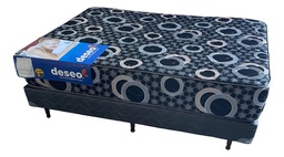 [13142043C12/13142053C12] SOMMIER Y COLCHON AMBAR NEW DESEO C/RESORTE 140x190 CM CUOTA MELI