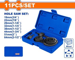 [03797024] JUEGO DE SIERRAS WADFOW WKJ4411 COPA PARA MADERA 11 PZS