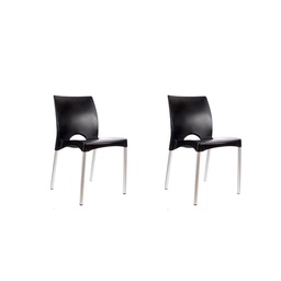 [16521019X2] COMBO X2 SILLA GARDEN LIFE BOSTON NEGRA F900001