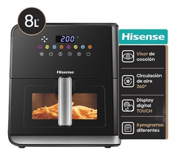 [51291056C3] FREIDORA DE AIRE DIGITAL HISENSE H09AFBKS4S 8L CUOTA MELI