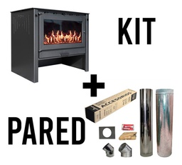 [53240009/53245010PC12] ESTUFA A LEÑA LEPEN  27000 CAL. PREMIUM + KIT PARED 6&quot; 12 CUOTAS