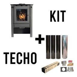 [53240011/53245020TC12] ESTUFA A LEÑA LEPEN 11000 CAL. PREMIUM + KIT DE TECHO 6&quot; 12 CUOTAS
