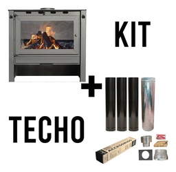 [53240016/53245020T] ESTUFA A LEÑA LEPEN 20000 CAL. PREMIUM + KIT DE TECHO 6&quot;
