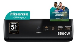[54022064C12] AIRE ACONDICIONADO INVERTER HISENSE AS18UR4SXSCA00BKN 5500W NEGRO CUOTA MELI